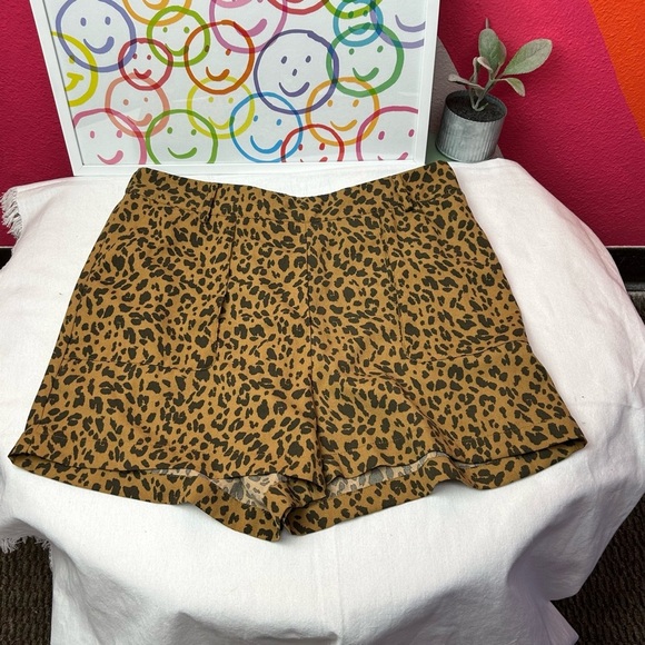 a new day Pants - NWT Black/Brown Leopard Animal Print Shorts-A New Day